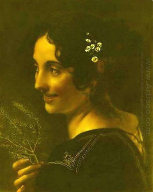 A Gypsy avec une branche de Myrtle 1819