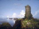 Italienska kust Scen Med Ruined Tower 1838