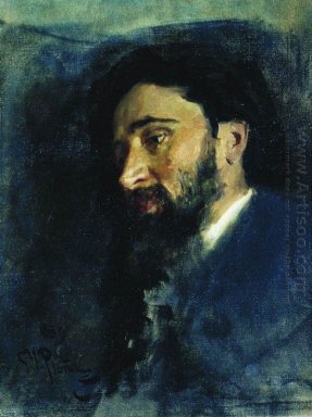 Porträt des Schriftstellers Wsewolod Michailowitsch Garshin Stud