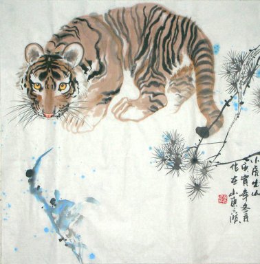 Tijger - Chinees schilderij