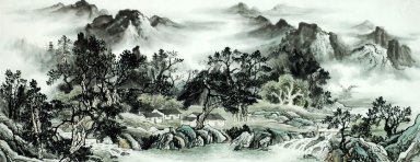 Montanha e água - pintura chinesa