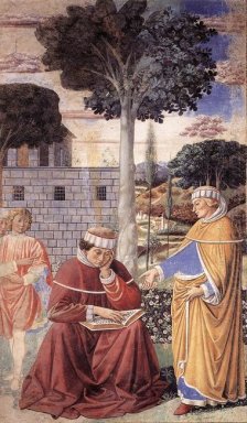 St Augustine leggendo l\'Epistola di San Paolo 1465