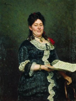 Portret van De zangeres Alexandra Molas 1883