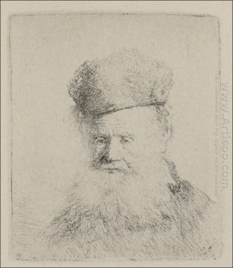 Un homme avec une grande barbe et un faible Fur Cap 1631