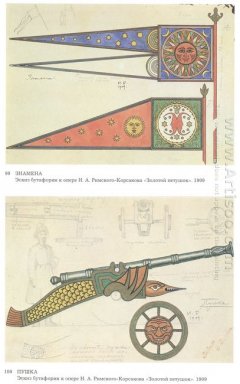 Skissa för operan Guldtuppen By Nikolai Rimsky Korsa