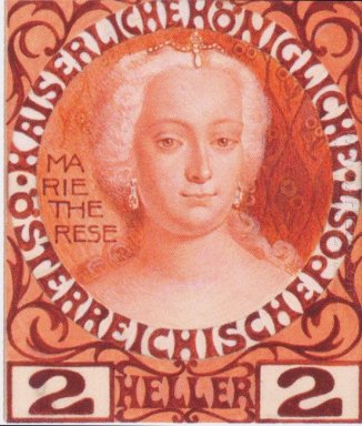Desain Untuk Anniversary Stamp Austria Dengan Ratu Maria The