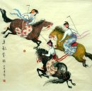 Die Damen-Reit chinesische Malerei