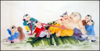Boeddhistische figuren - Chinees schilderij