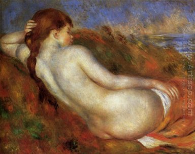 Reclining Nude (Pierre Auguste Renoir 1883)