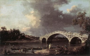 Walton Oude brug over de thames 1754