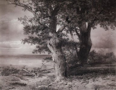 chênes, sur la rive 1867