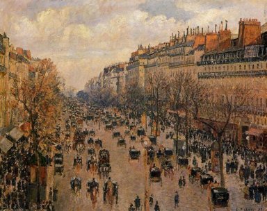 boulevard Montmartre luz solar da tarde 1897
