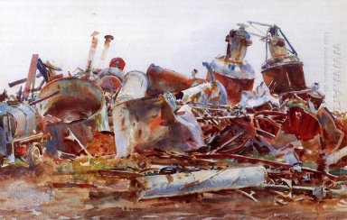En Wrecked sockerbruk 1918