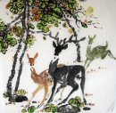 Deer - Peinture chinoise