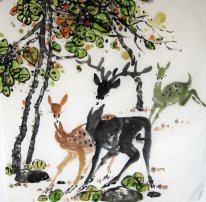 Deer - Pintura Chinesa