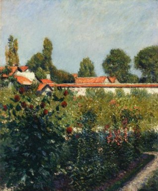 Der Garten der Petit Gennevillers Die rosa Dächer