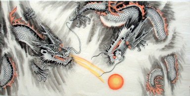 Дракон - китайской живописи