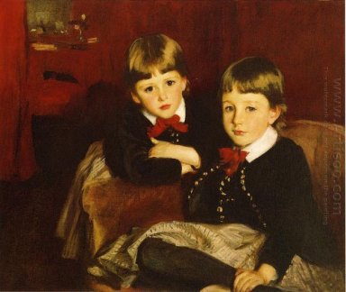 Stående av två barn 1887