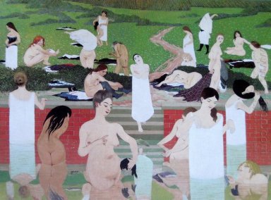 La Soirée d\'été de bain 1892