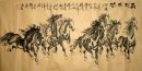 Häst-Antique Papper - kinesisk målning