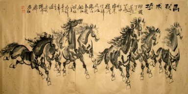 Horse-Antique Papier - Chinees schilderij