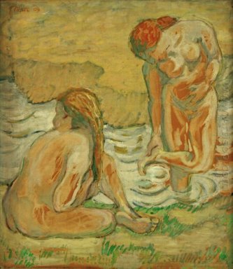 Deux filles se baignant 1909