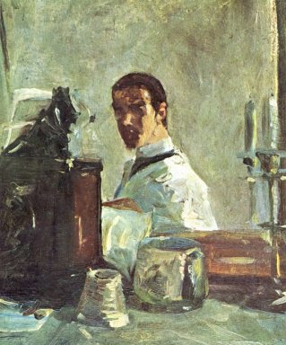 Autoportrait En face d\'un miroir 1883