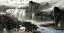 Berge und Wasserfall - Chinesische Malerei