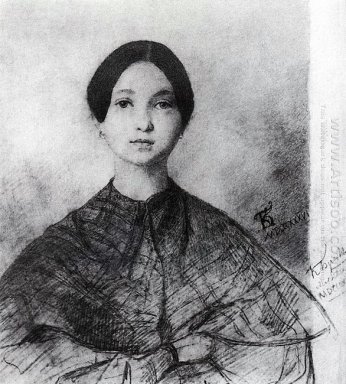 Portrait de P Sokolova la sœur de l\'artiste