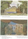 Sketches de décor pour Grave Mikh de Aleksey Verstovsky S Askold