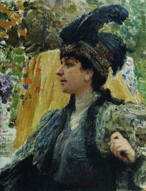 Porträt von V V Verevkina 1916