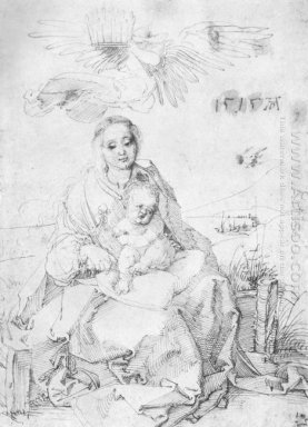Madonna e il bambino sulla riva erbosa 1
