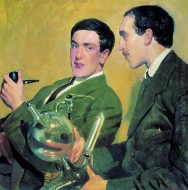 Porträt von Peter Kapitza Und Nikolai Semjonow 1921