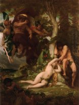 L'expulsion d'Adam et Eve dans le Jardin du Paradis