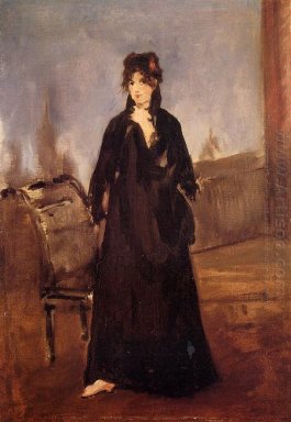 jeune femme avec une chaussure rose portrait de Berthe Morisot 1