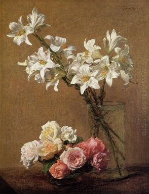 Розы и лилии 1888