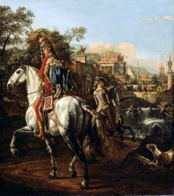 Um Hussar a cavalo 1773