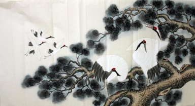 Crane - Peinture chinoise