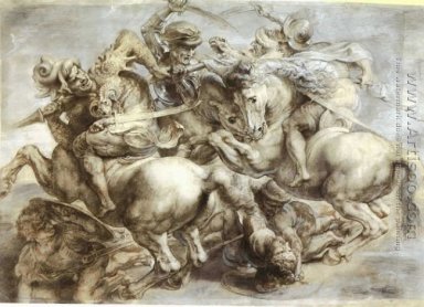 La Bataille d\'Anghiari (détail) 1503-1505