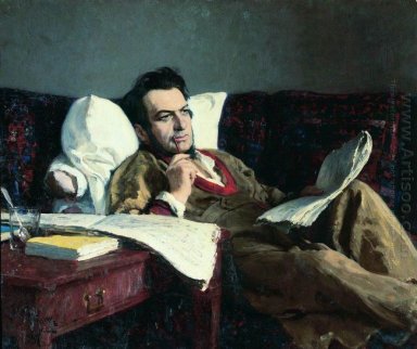 Porträt des Komponisten Michail Glinka 1887