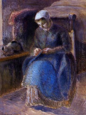 Mujer cosiendo 1881