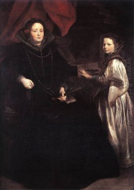 porträtt av Porzia imperiale och hennes dotter 1628