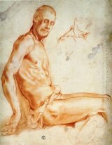 Kristus Duduk Sebagai Gambar Nude