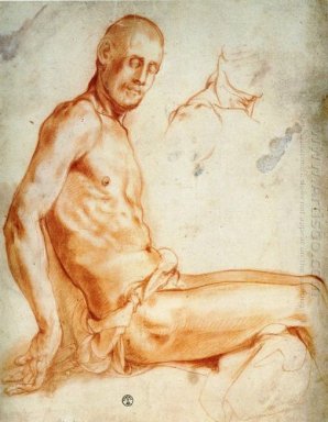 Cristo seduto come una figura nuda