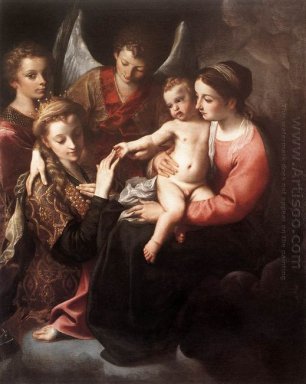 Die mystische Vermählung der heiligen Katharina 1587