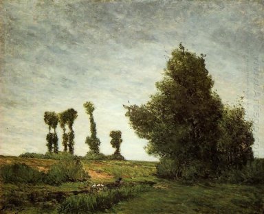 Paesaggio con pioppi 1875