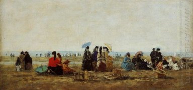 Het strand van Trouville 1871