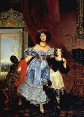 Portrait Of Julia Samoylova Dengan Giovannina Pacini Dan Black B