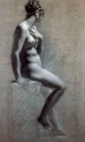 Desnudo sentado Mujer 1