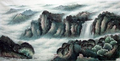 Wasserfall - Chinesische Malerei